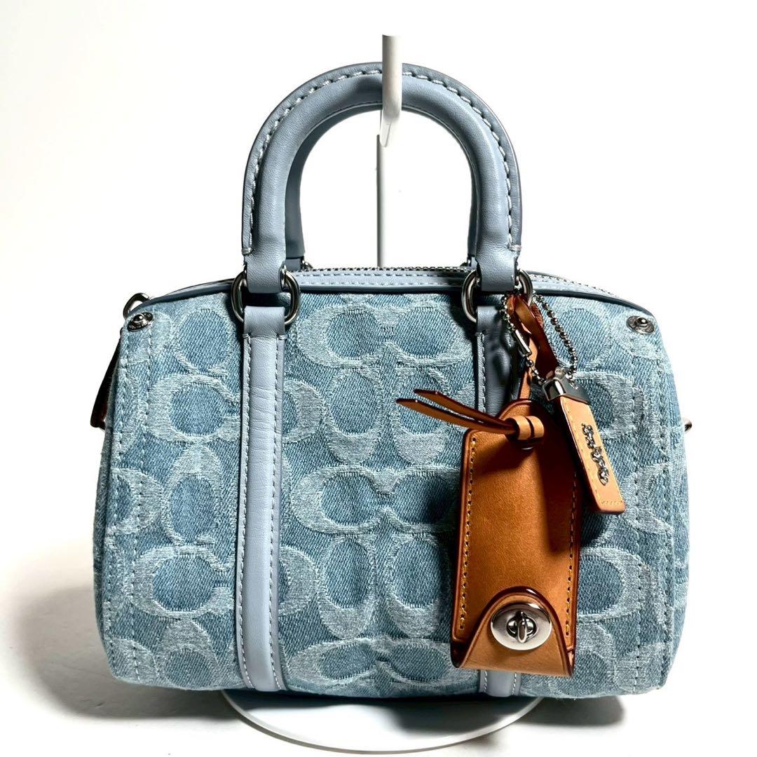 【未使用に近い✨】コーチ ルビー サッチェル18 デニム ショルダーバッグ