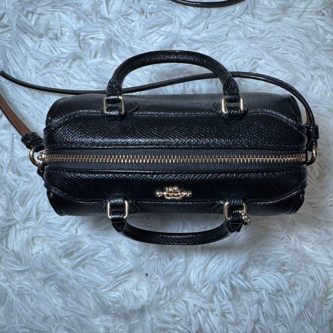 ☆COACH × PAC-MAN ミニボストンバッグ 黒 グリッター 限定☆