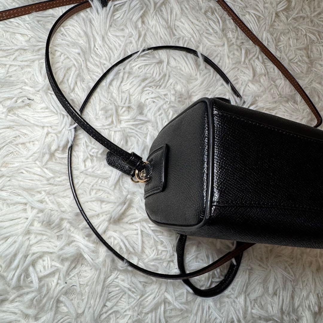 ☆COACH × PAC-MAN ミニボストンバッグ 黒 グリッター 限定☆