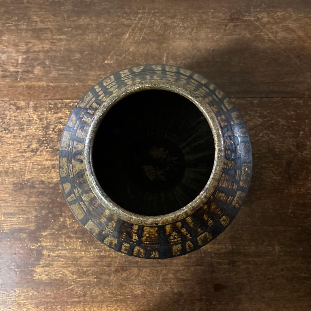 黒高麗壷信楽伊賀焼古道具古備前李朝骨董花入花器古美術古美術