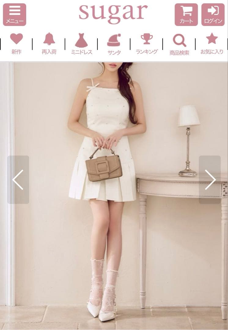 ROBE de FLEURS キャミソール　ミニドレス　キャバドレス　フリル