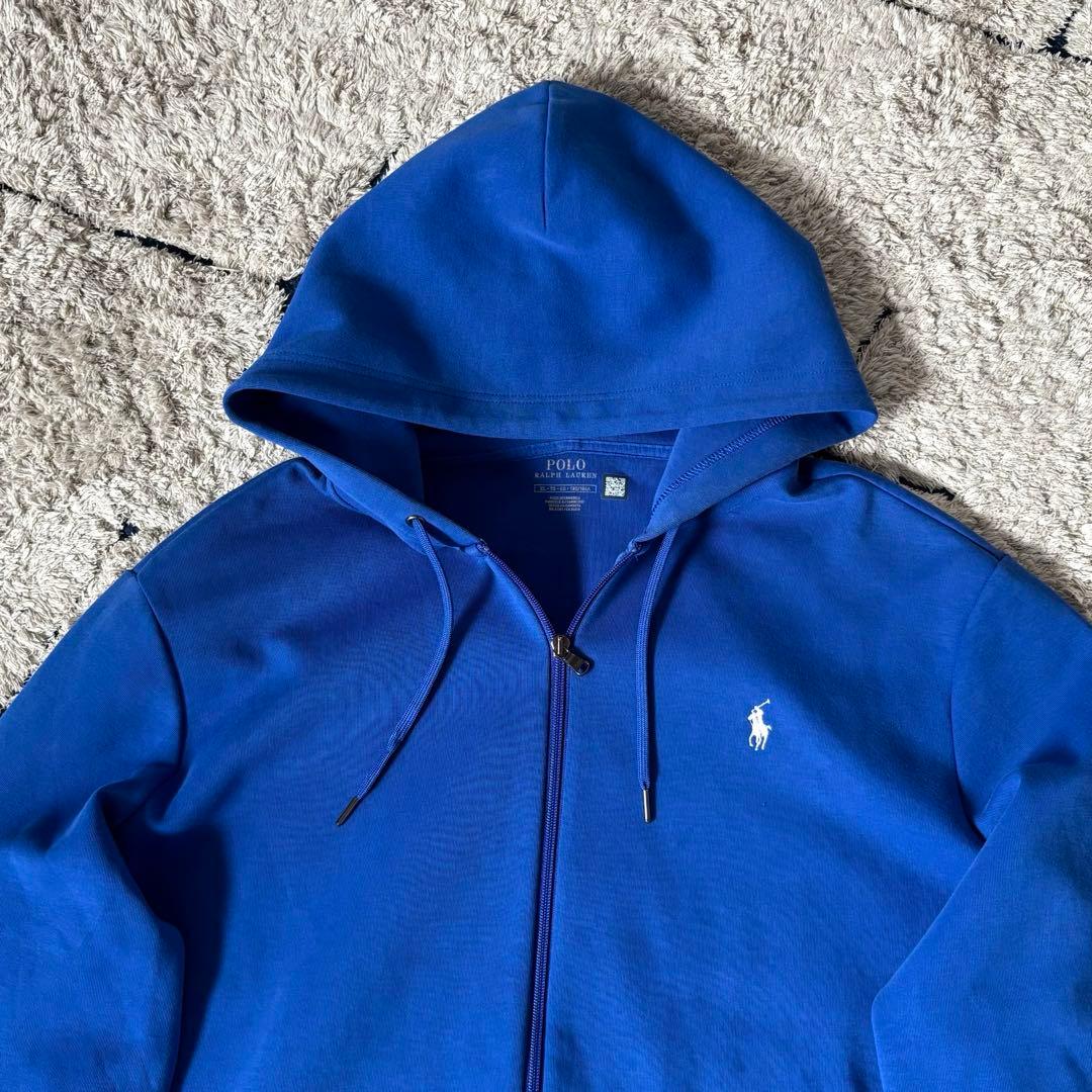 大谷様　ポロラルフローレン　パーカー　フード　ジップ　ポニー刺繍　青　ブルー