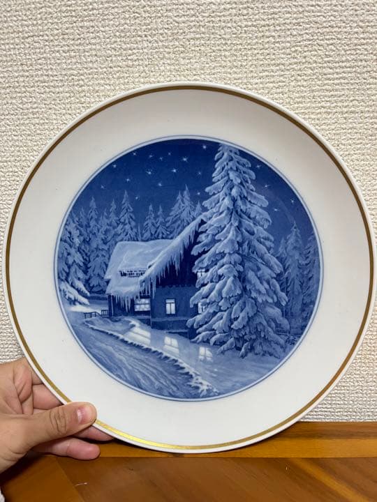 マイセン meissen 1954年イヤープレート 森の家のクリスマス