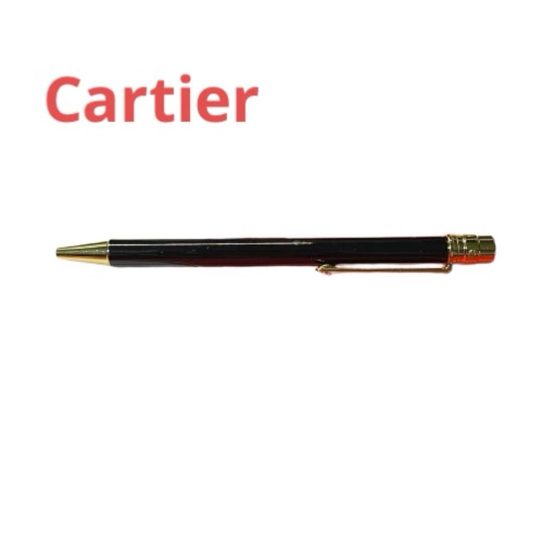 Cartier カルティエ ボールペン ブラック ゴールドトリム - メルカリ