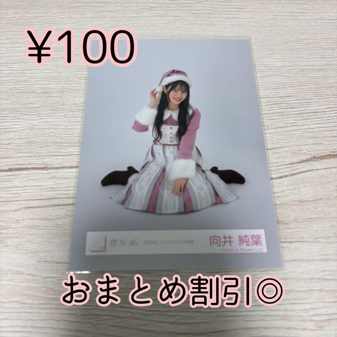 櫻坂46 生写真 向井純葉 2024年 クリスマスサンタ衣装 座り - メルカリ