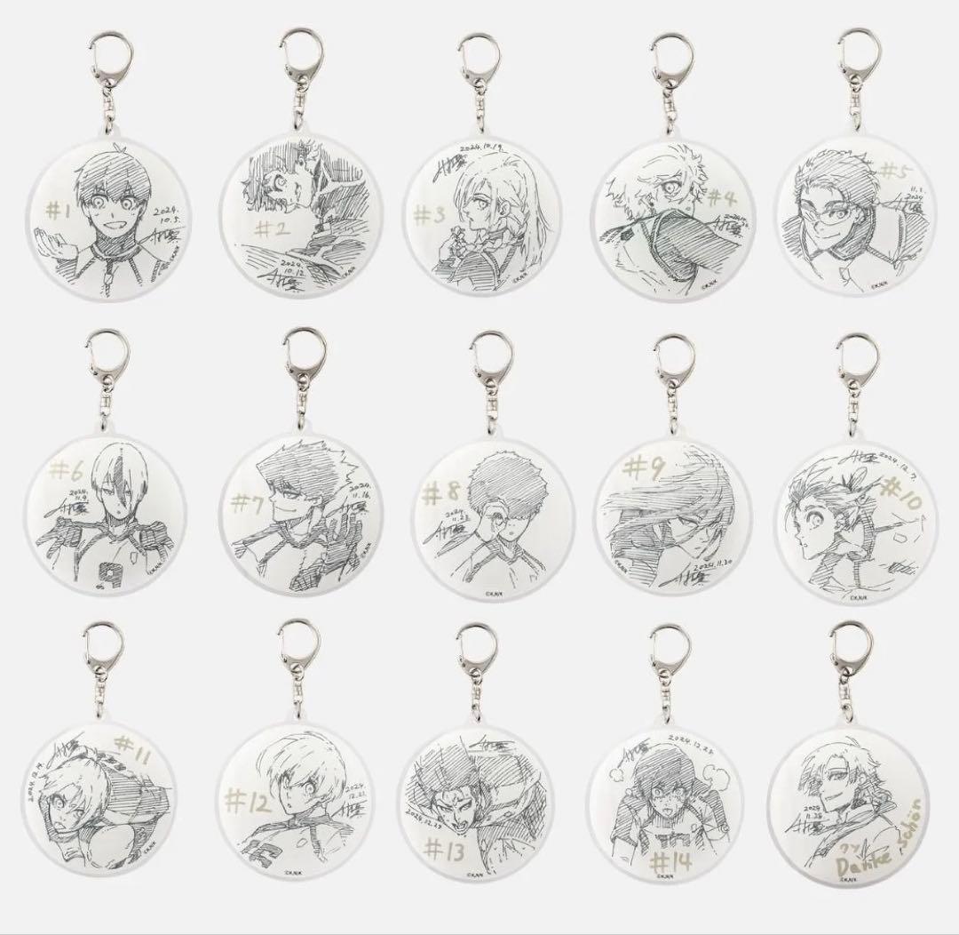 ブルーロック　伊勢丹　コースター型アクリルキーホルダー　7種