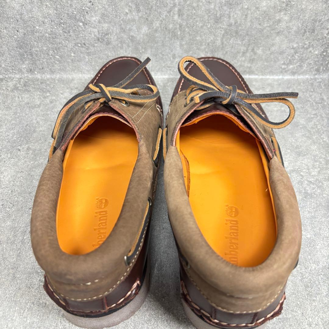 【新品未使用】Timberland デッキシューズ 3eye バーガンディ 27
