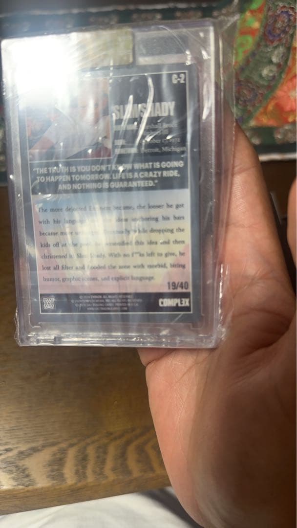 EMINEM SLIM SHADY サイン入りカード 19/40 COMPLEX