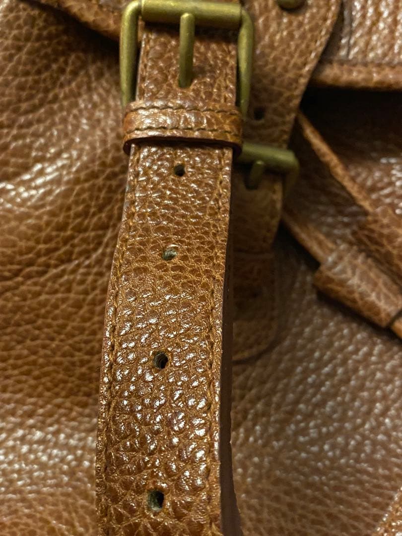 ブラウンレザーショルダーバッグ ポロ polo ラルフローレン