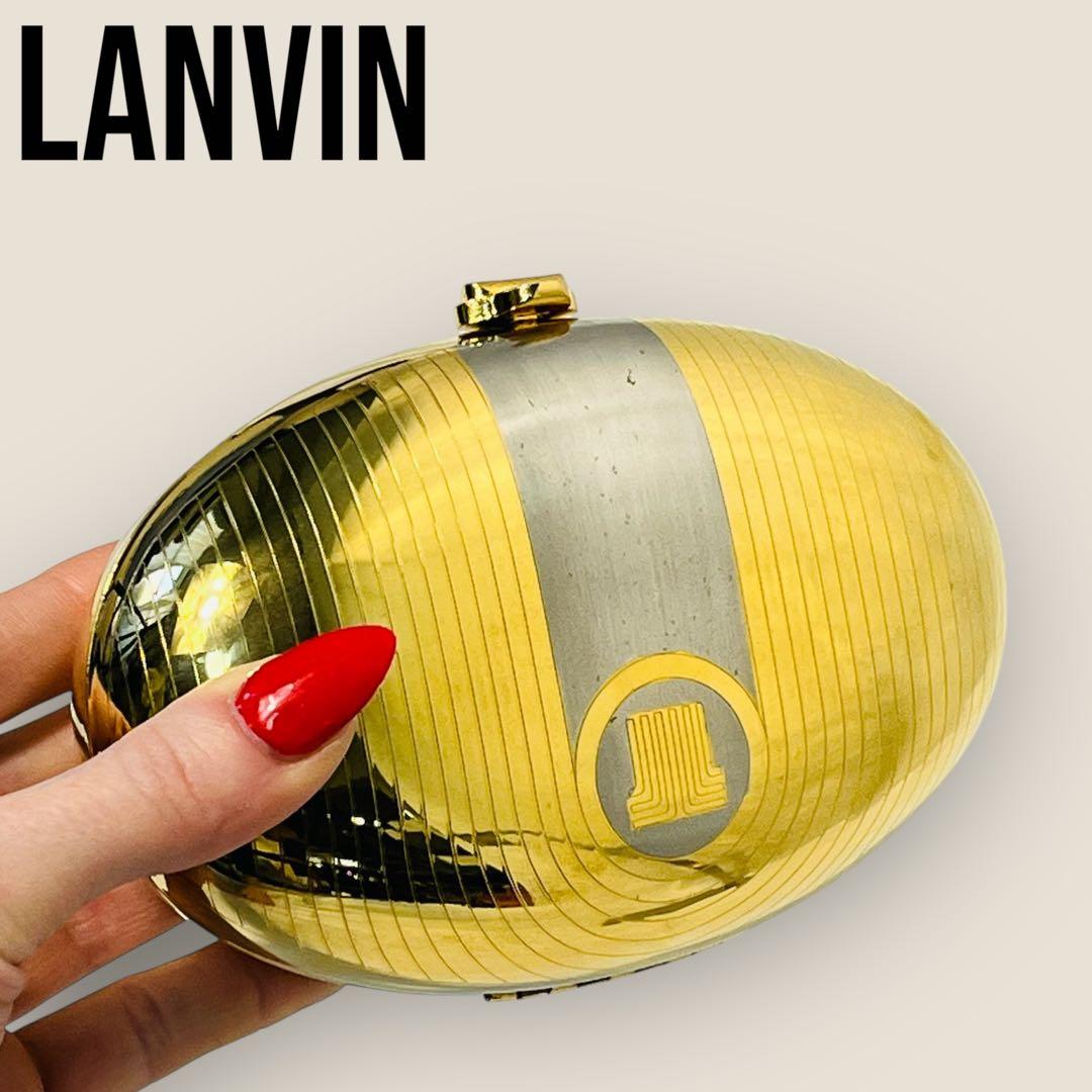 LANVIN ゴールド パーティーバッグ ドレスアップ　ディナー　クラッチバッグ