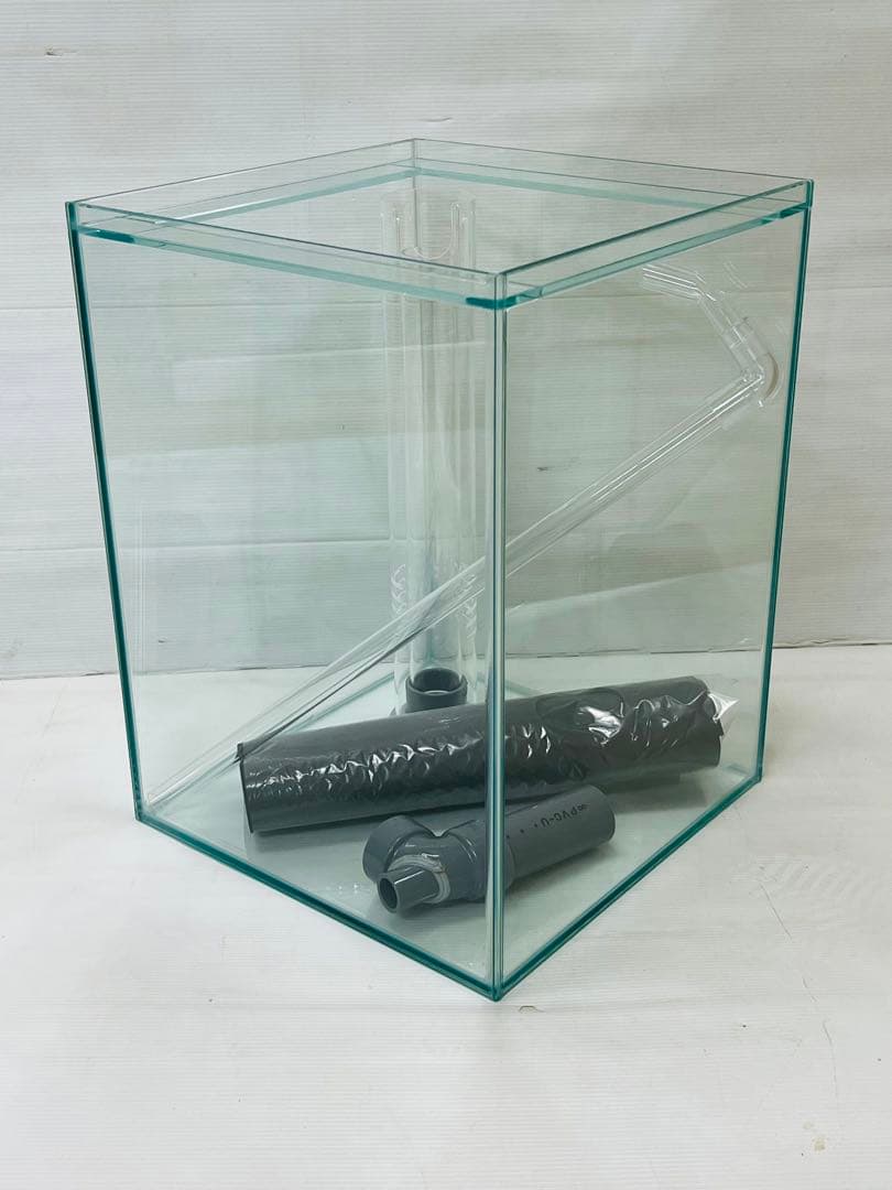 300×300×400オールガラスオーバーフロー水槽 フランジ付 売れ筋