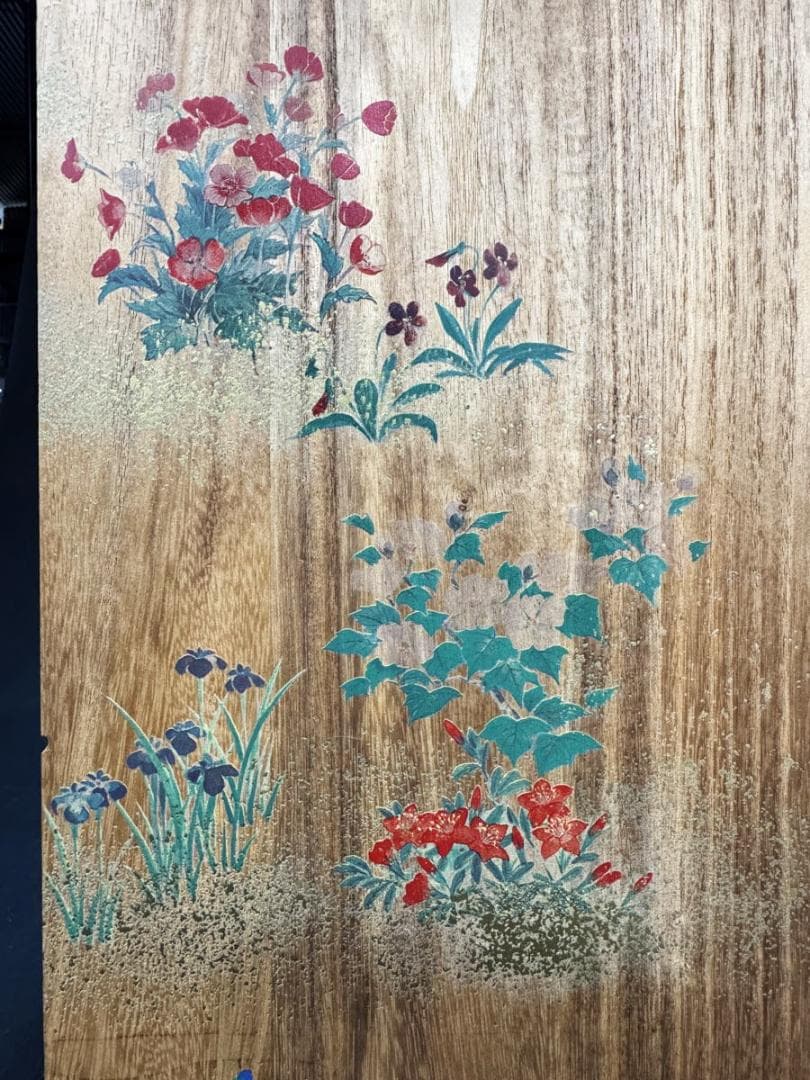 色絵本棚 入手困難 骨董 コレクション 置物 (旧家蔵出し)WWWT009