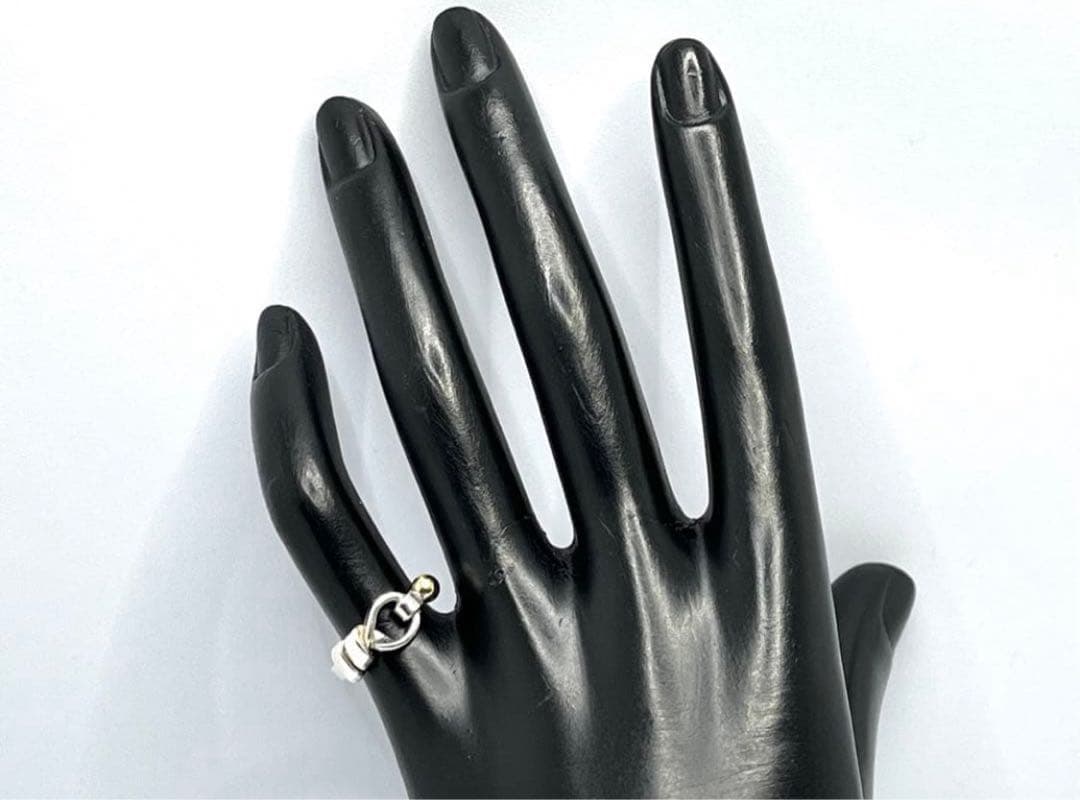 c888 ティファニー　フック&アイ　リング　K18 750/925 約7.5号