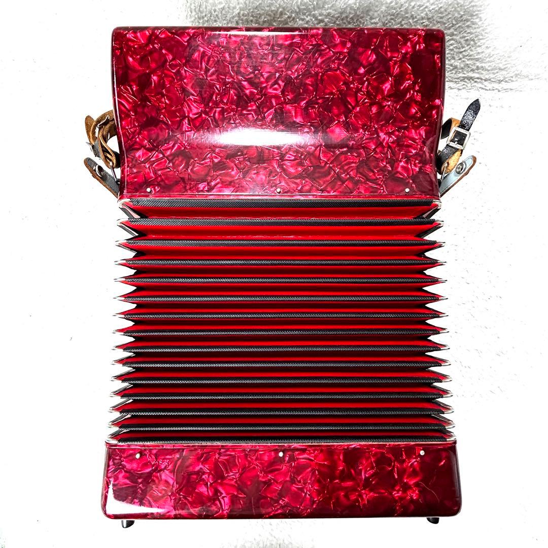 YAMAHA ヤマハ アコーディオン S-32 レッド 純正ケース付き