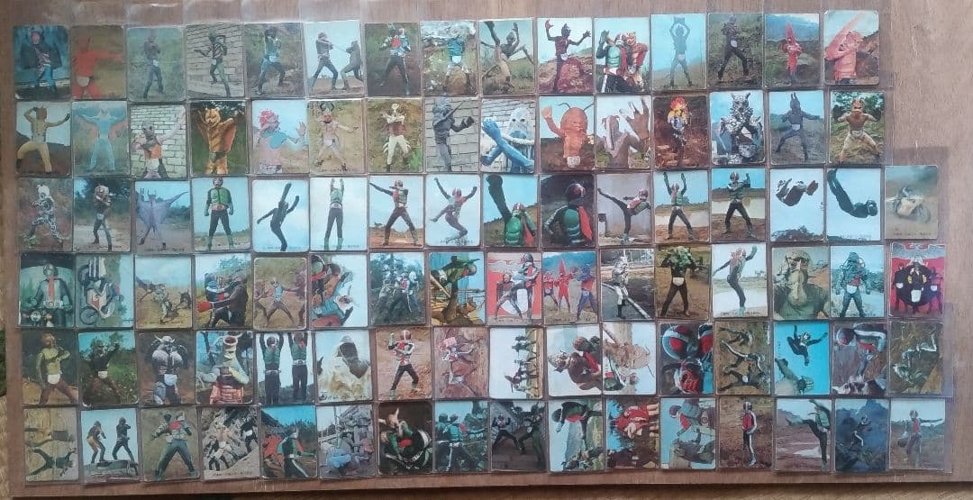 旧カルビー仮面ライダーカード ダブリ無し496枚、496種 アルバム7冊セット