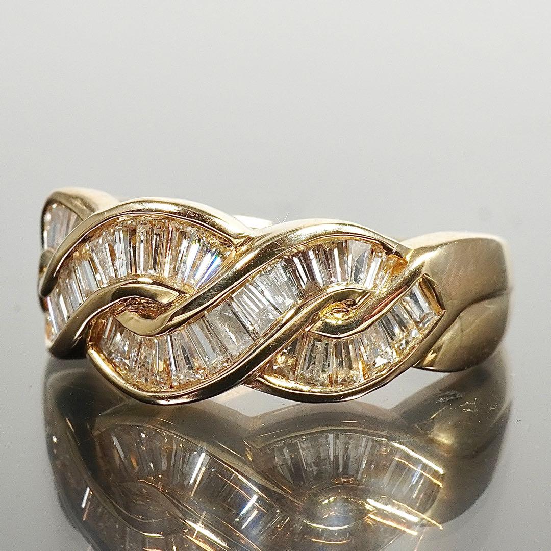 ダイヤ リング テーパー ダイヤモンド 1.00ct 指輪 K18 1ct