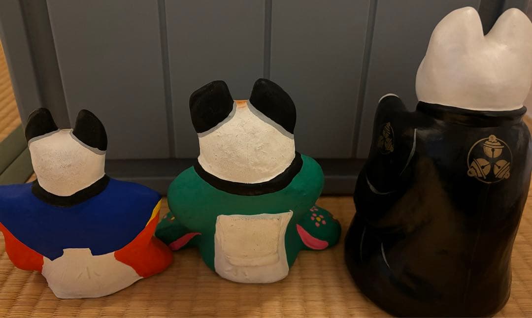 郷土玩具 つつみ人形 招き猫 まねきねこ 3点セット