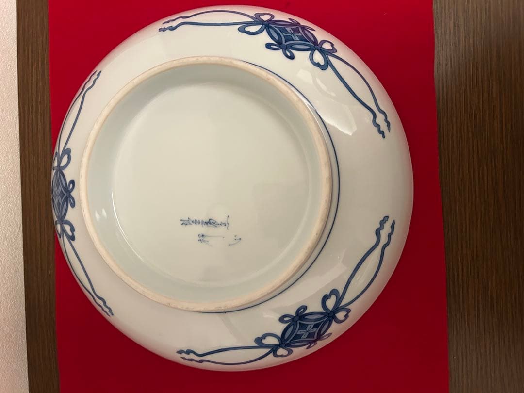 伊万里焼　色絵三瓢箪文様皿 高台大皿