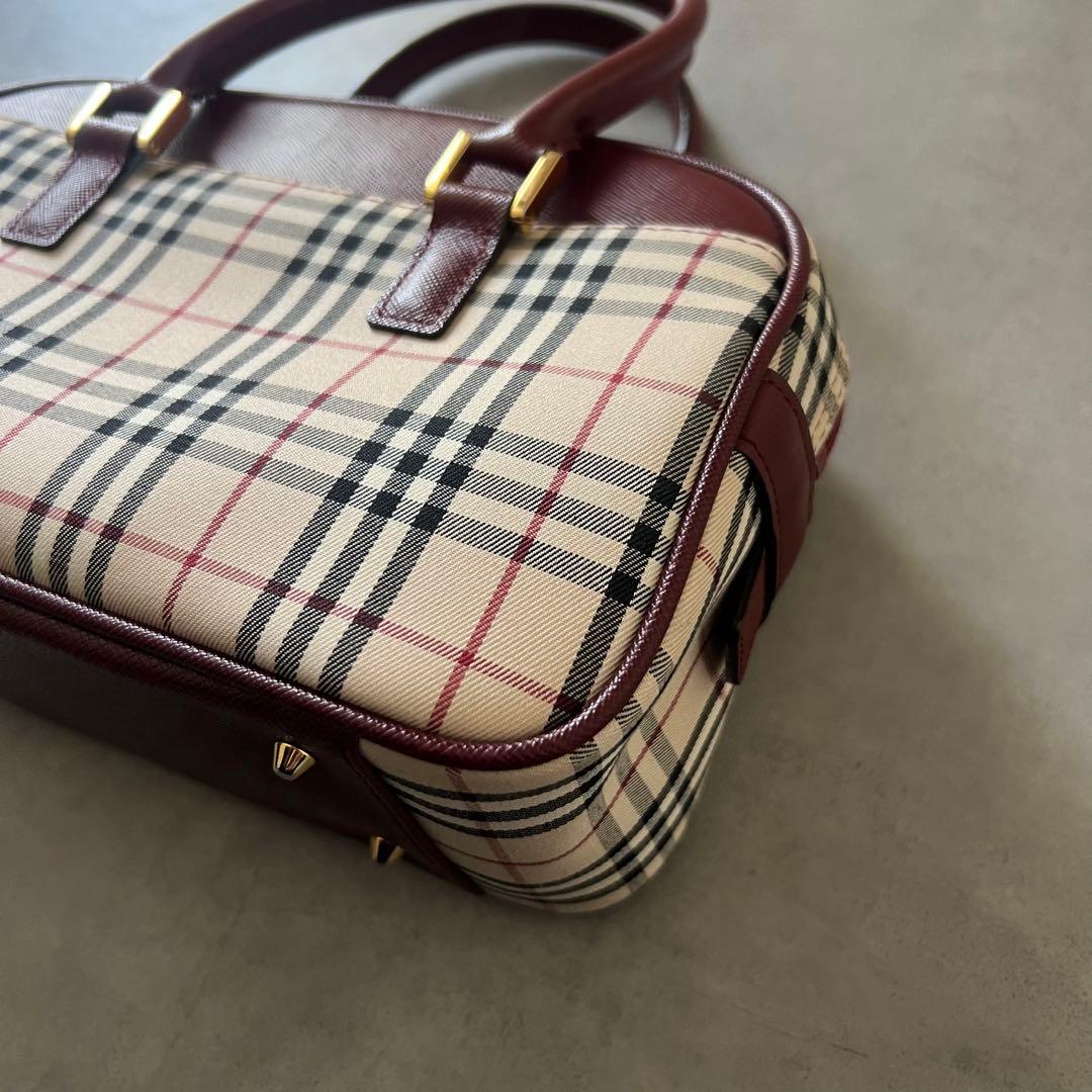 【未使用】 BURBERRY バーバリー ノバチェック ハンド バッグ ボストン