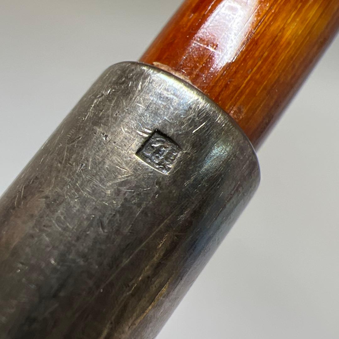 銀」刻印 時代銀煙管 42g 東Y8-0108☆2Fタサチ