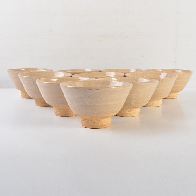 ちゃちゃさん様専用 瀬戸焼陣出窯 澤田酔云作 数茶碗 十客共箱 V