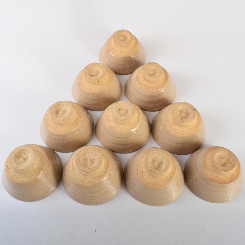 ちゃちゃさん様専用 瀬戸焼陣出窯 澤田酔云作 数茶碗 十客共箱 V