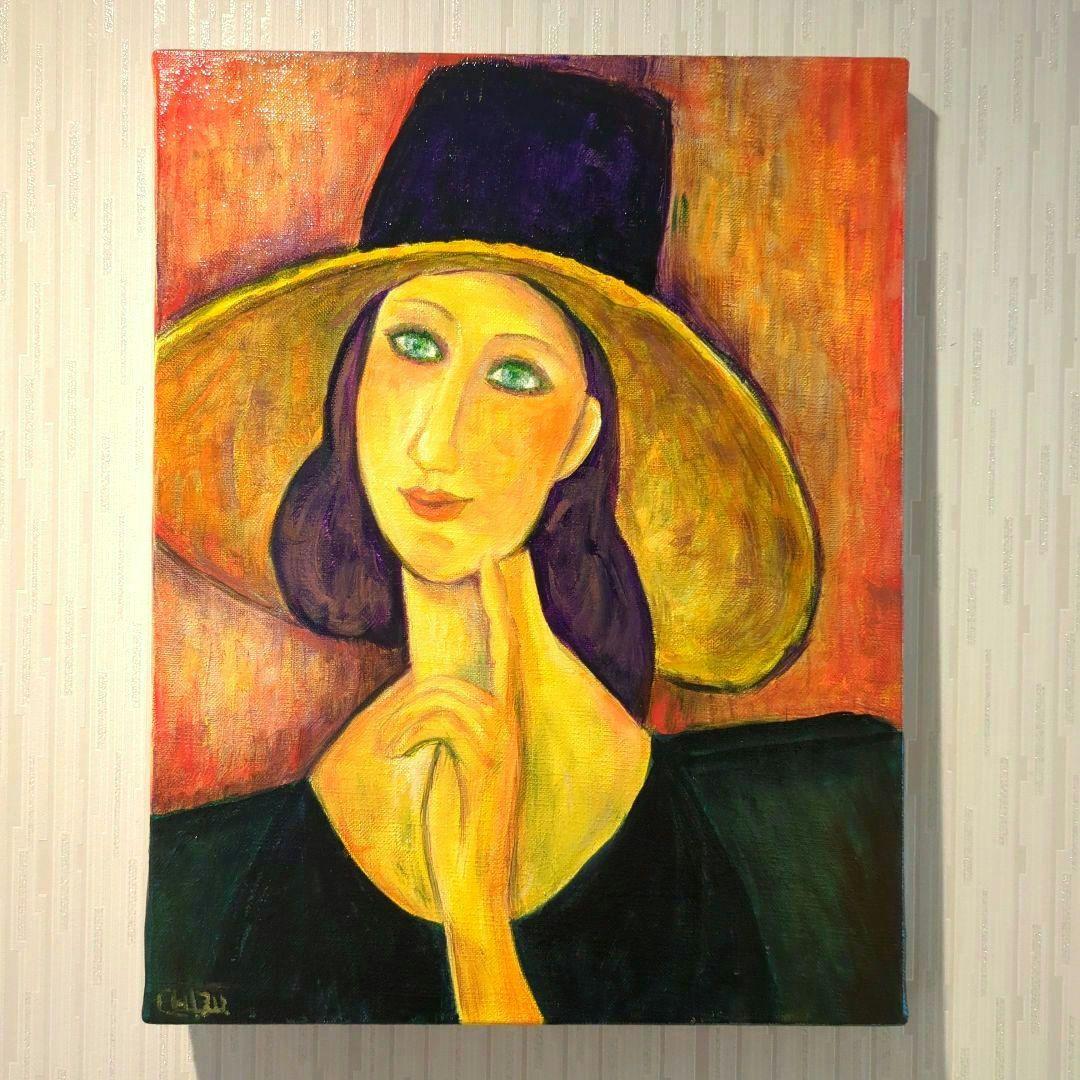 キャンバス油絵専用ショートヘアーのパリの女性モディリアーニ名画