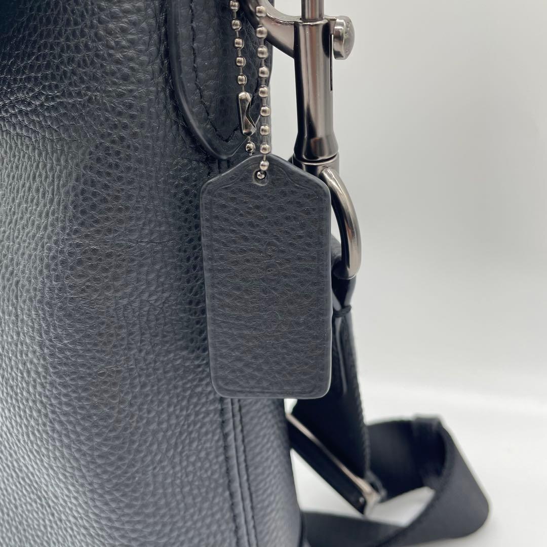 【極美品】コーチ　2way ビジネスバッグ　ハミルトン　レザー　黒　F75757