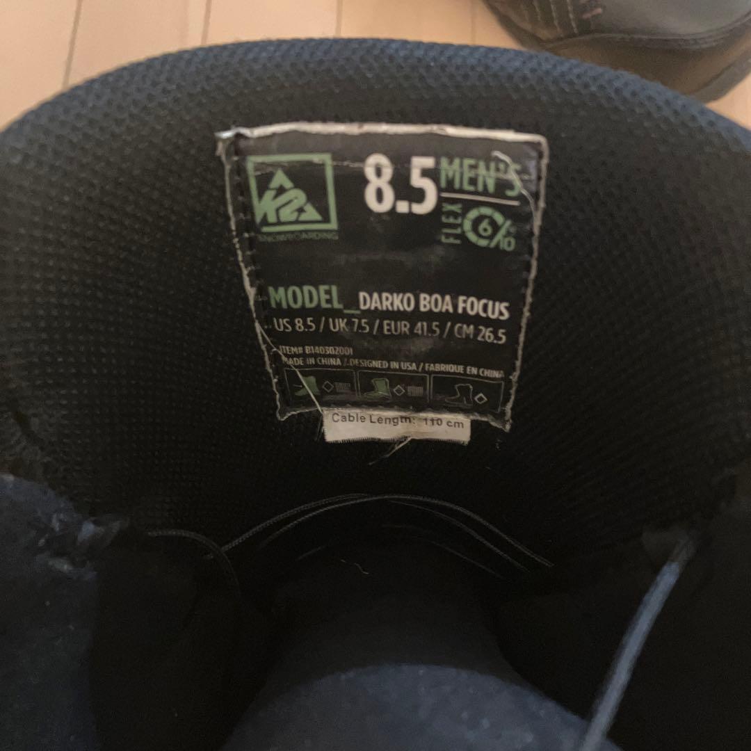 K2 DARKO BOA FOCUS 26.5cm スノーボードブーツ