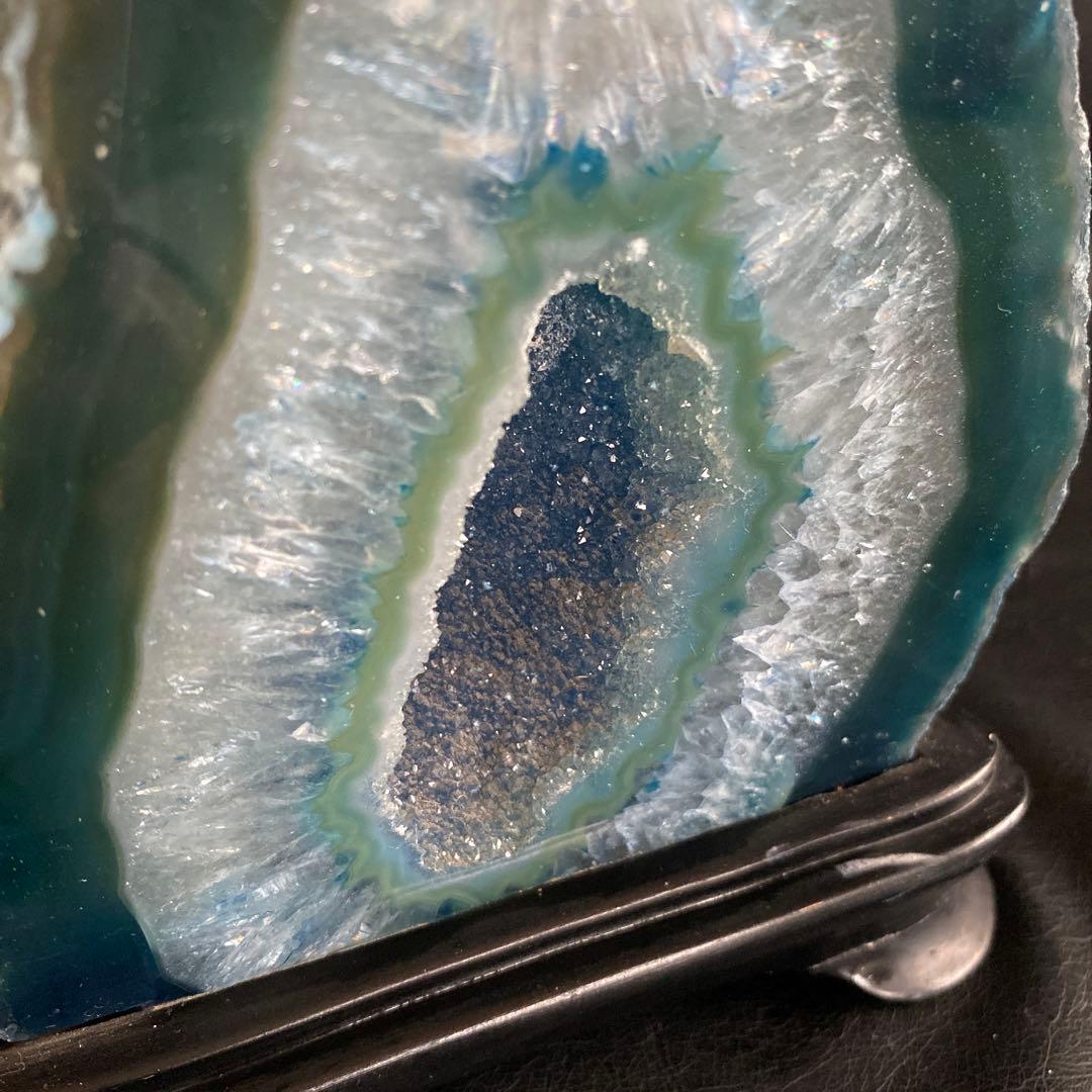 瑪瑙 断面 輪切り 原石 鑑賞石 飾り石 置物 メノウ 2点 まとめ売り