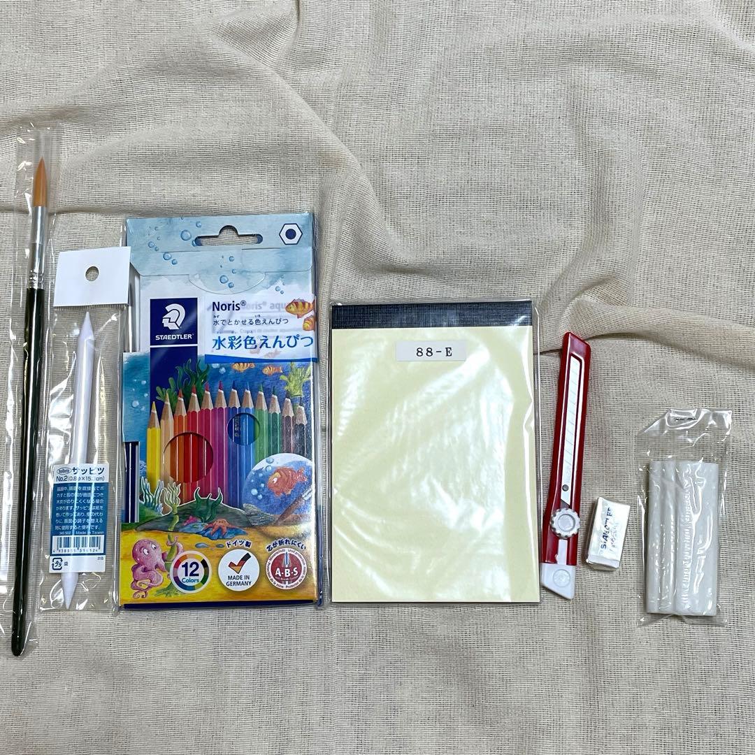 ☆美品 ユーキャン色鉛筆画講座一式 色鉛筆72色 水彩色鉛筆12色 自分