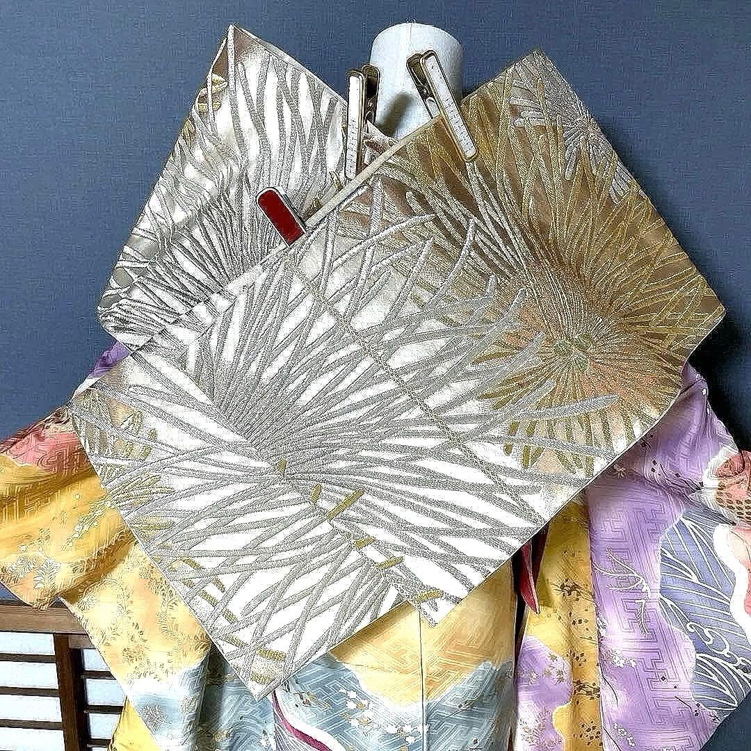 振袖フルセット 高身長 画家岩田専太郎 手描き友禅 成人式振袖 振袖 裄