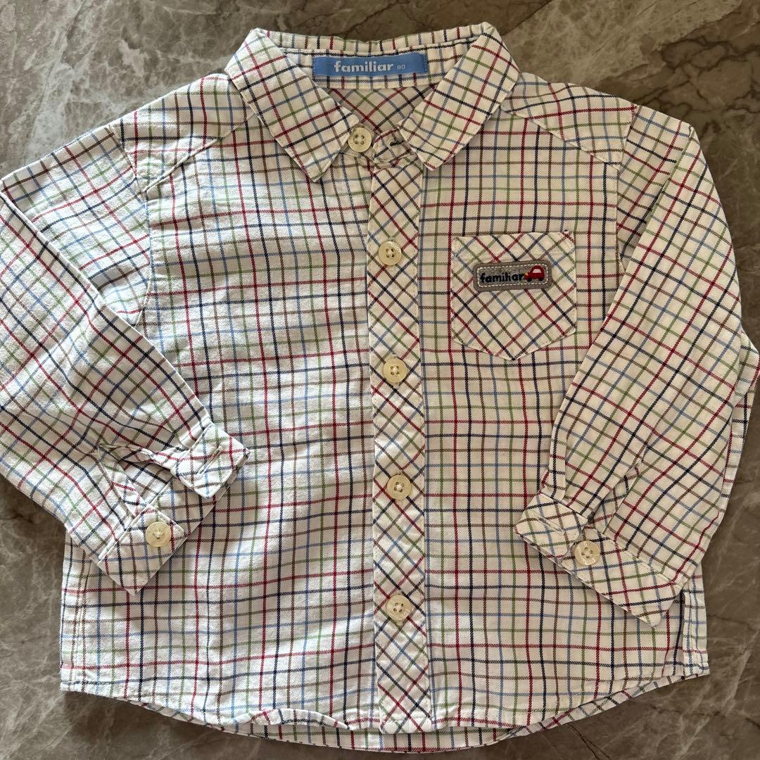 familiar チェック柄シャツ 80 - メルカリ