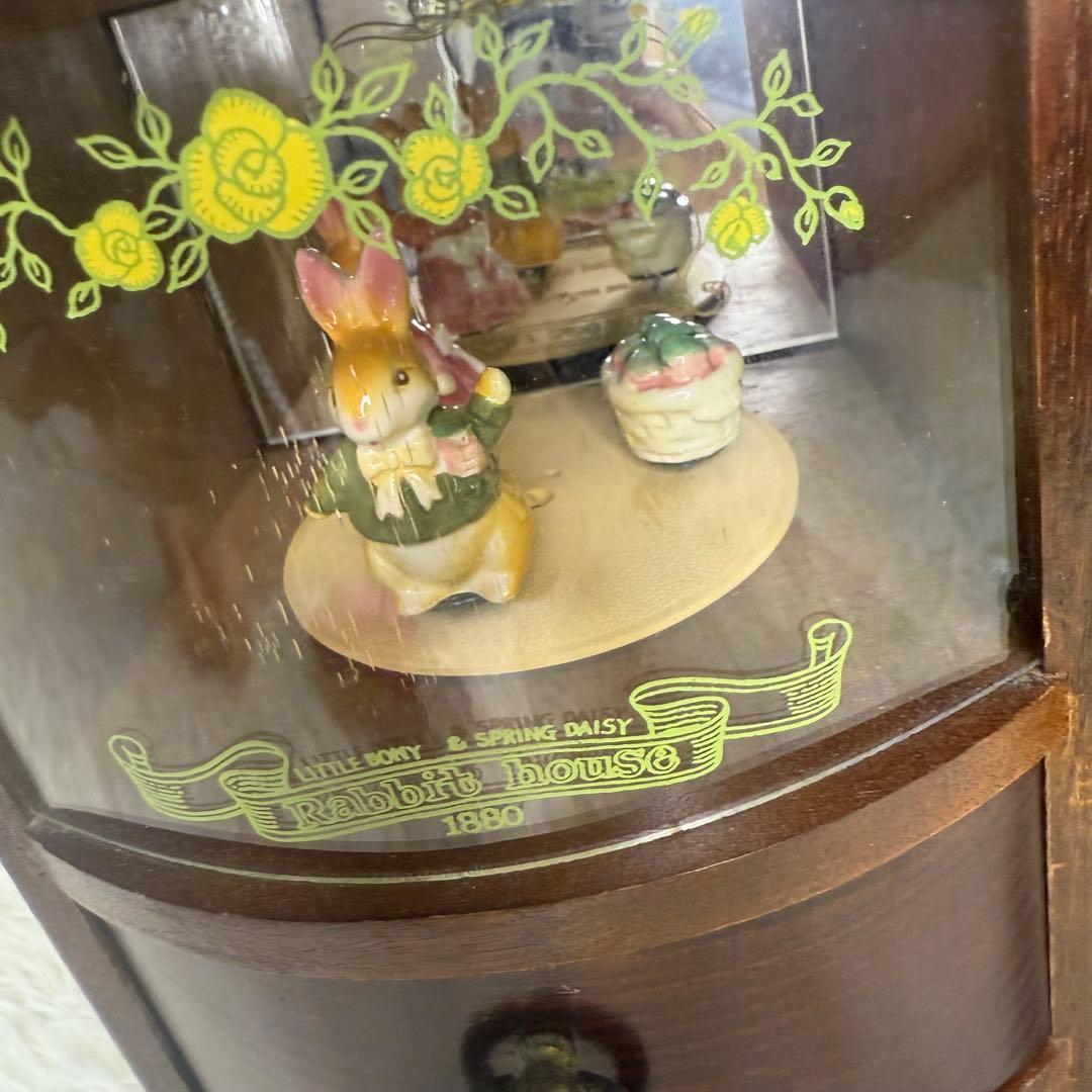希少❕ラビットハウス オルゴール ジュエリーボックス アンティーク レトロ