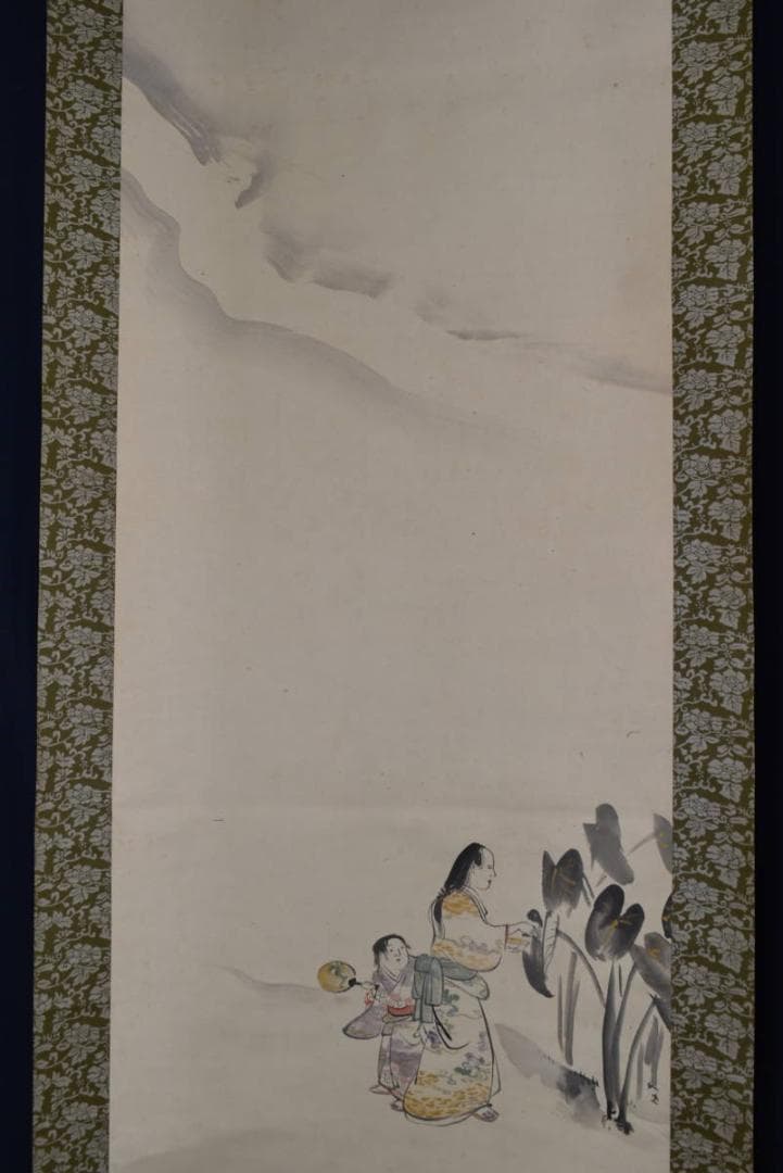 模写】下村観山/人物図/三幅対/掛軸/名家伝来/AA-897 - メルカリ