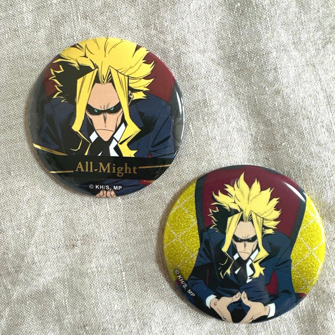 ヒロアカ ヒーロープラザ 座れ！イス！ 缶バッジ オールマイト - メルカリ