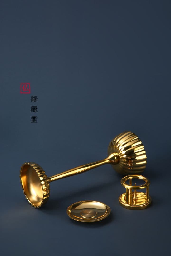 修縁堂】密教法具 菊壇灯 寺院用仏具 金剛降魔法器