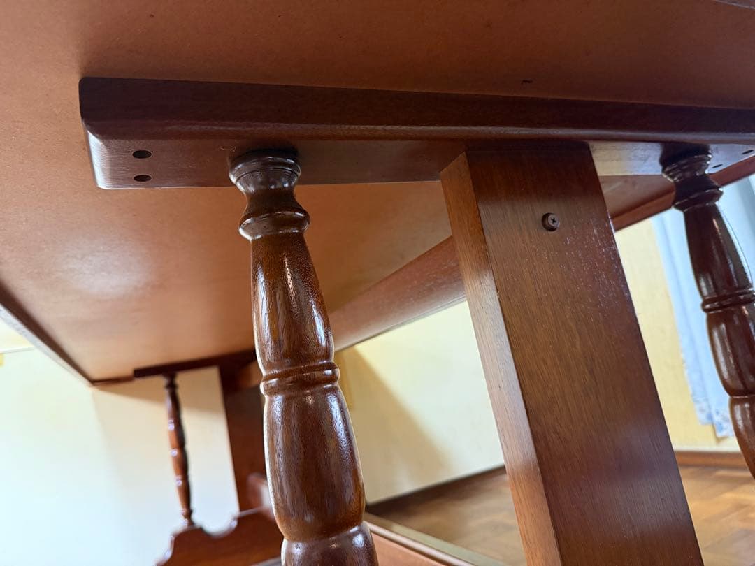 【O-1690】ナガノインテリア ダイニングテーブル 昭和レトロ