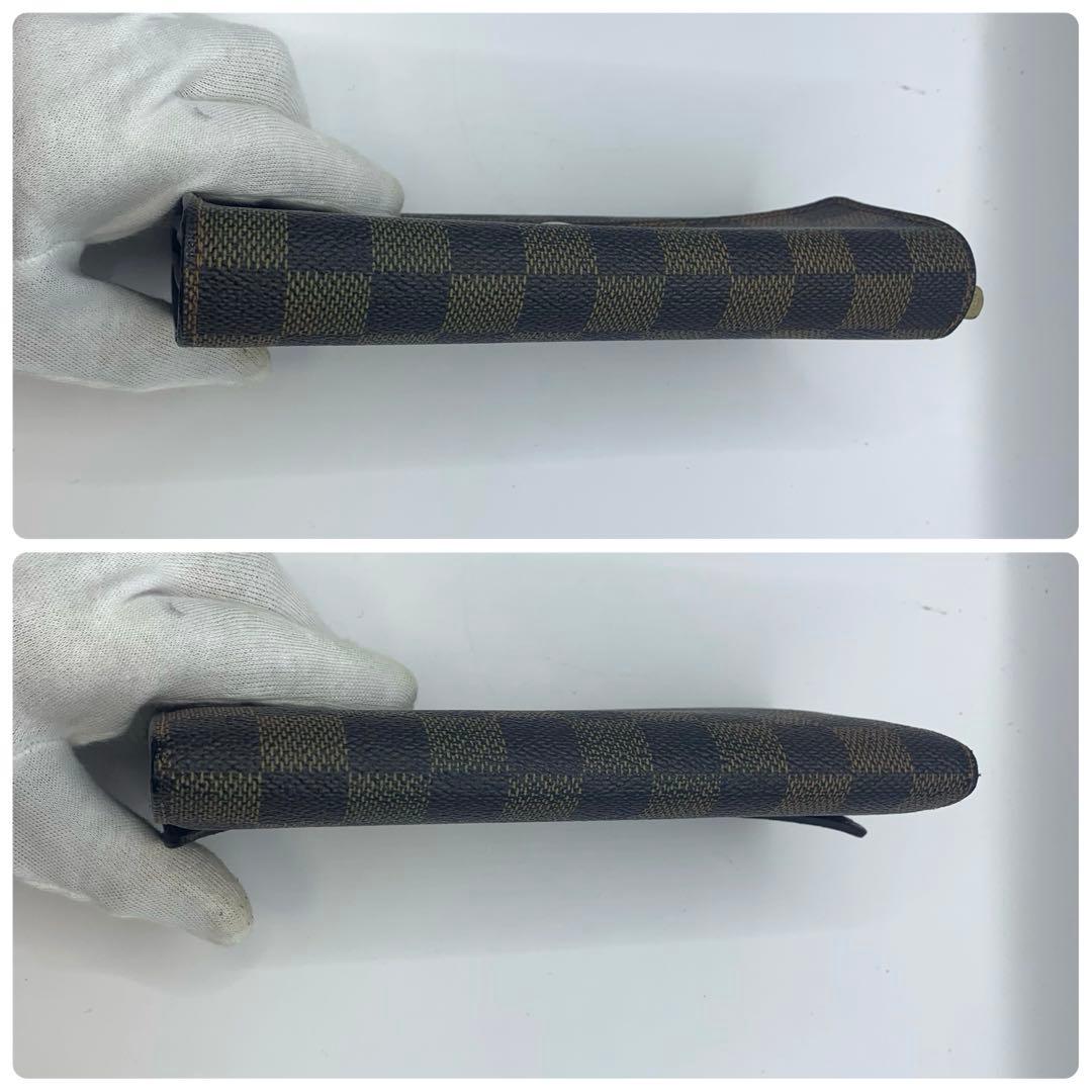 ルイヴィトン ダミエ 長財布 ポルトフォイユ 折り財布 二つ折り財布 レザー