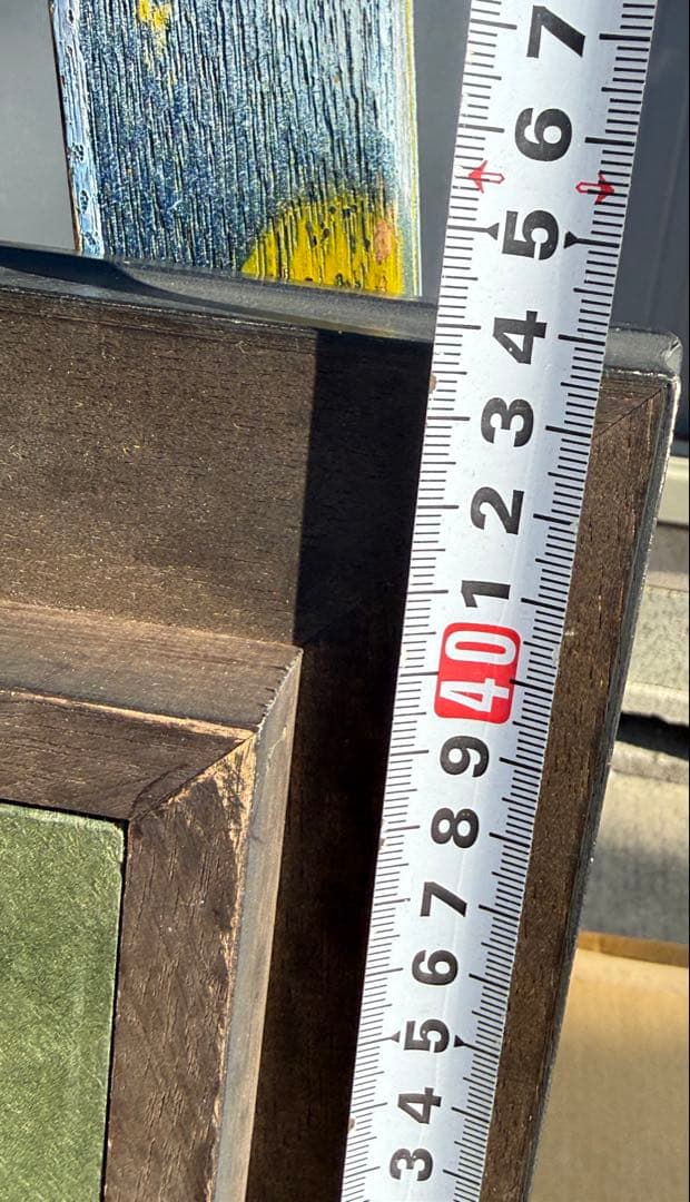 6Pサイズ アンティーク調黒い装飾的な額縁 前面ガラス＆黄色袋＆供箱付き1/6