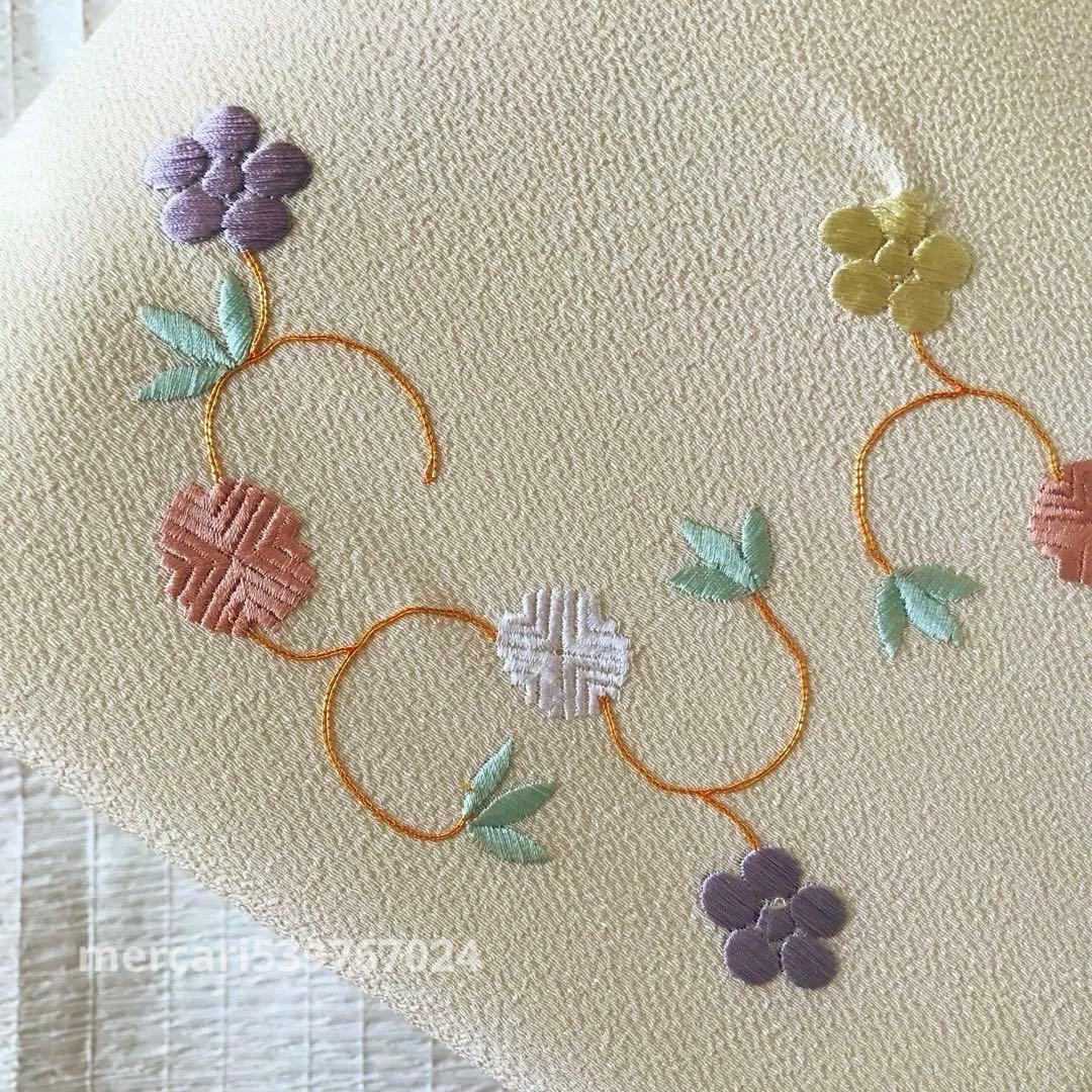 m*m様 京都きねや　和装　手提げバッグ（ちりめん　刺繍　松竹梅笹蔓）