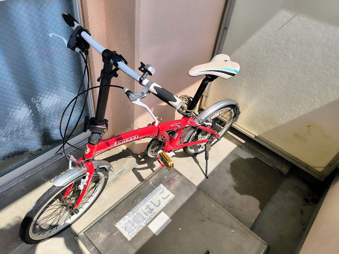 ★オマケ付★Ferrari 折りたたみ自転車★泥除け付★レッド