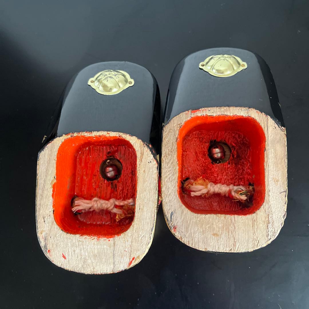 七五三　高級黒地塗り　ぽっくり　鈴付き