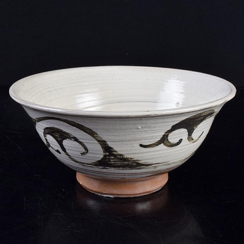 朝鮮美術　李朝　新高麗　鶏竜山三島絵　茶碗　銘緑毛　有馬頼底極め箱　VR8892