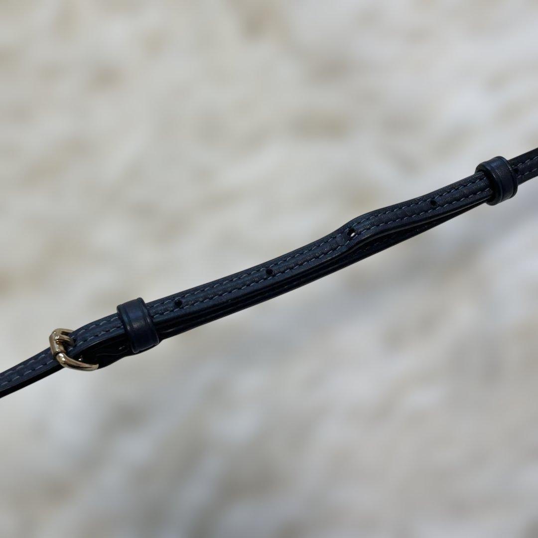 COACH 2way シグネチャ 金ロゴ ネイビー お財布 ショルダーバッグ