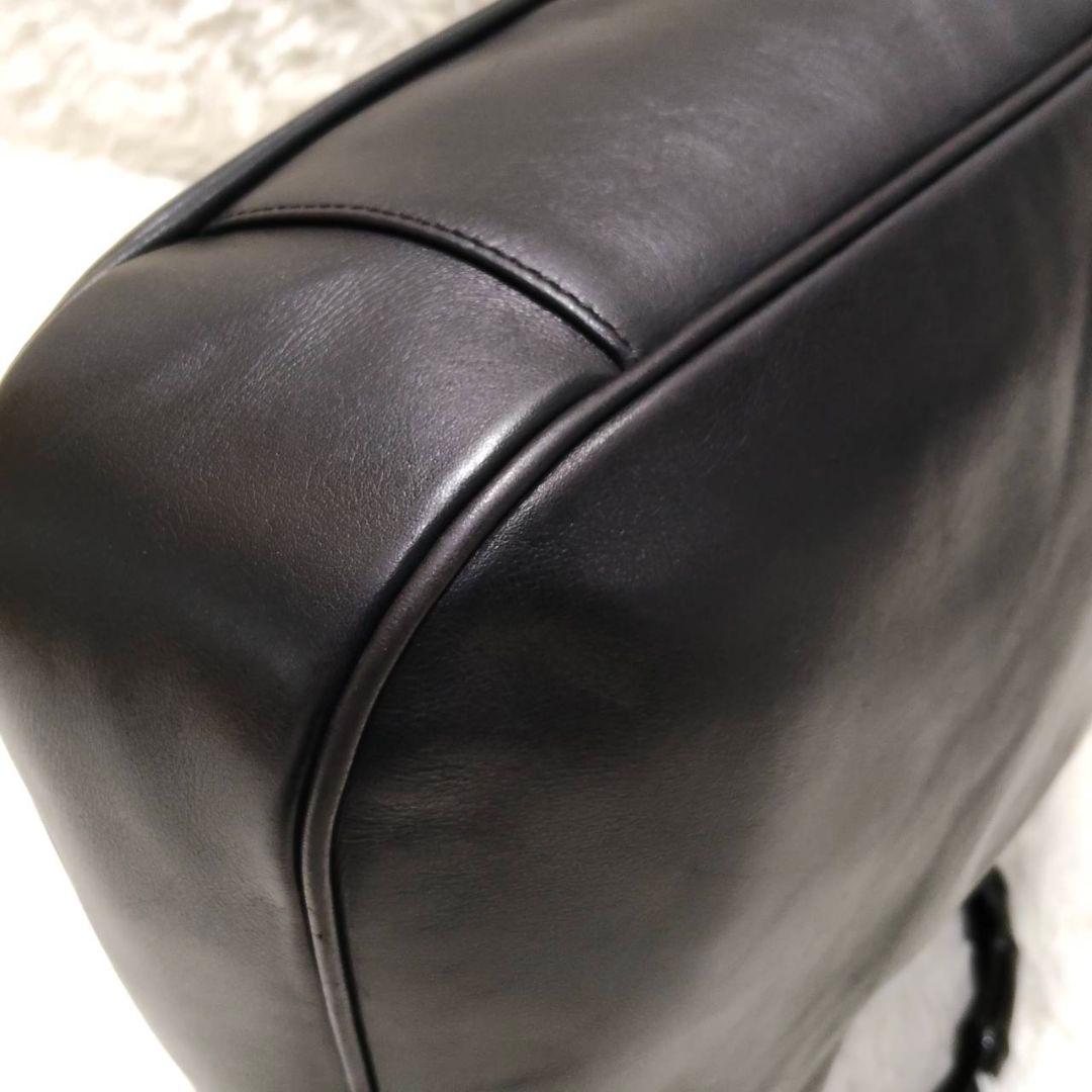 グッチ ワンショルダー レザー バンブー A4可 肩掛け ブラック