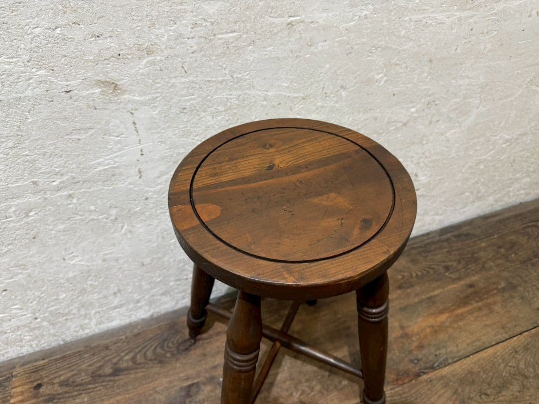 1185 ビンテージ　ハイスツール　丸椅子　イス　古家具　レトロ　アンティーク