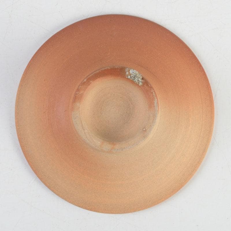 備前焼 人間国宝 藤原雄長男 藤原和作 火襷 盃 共布共箱 N 9444 美術品