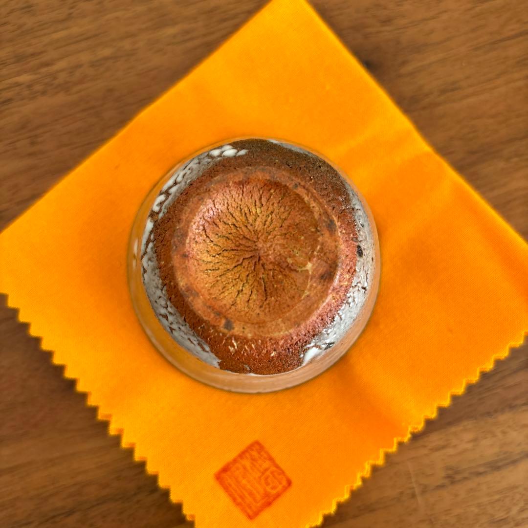 梅田健太郎　ぐい呑　 唐津焼　供箱 共布 栞付き