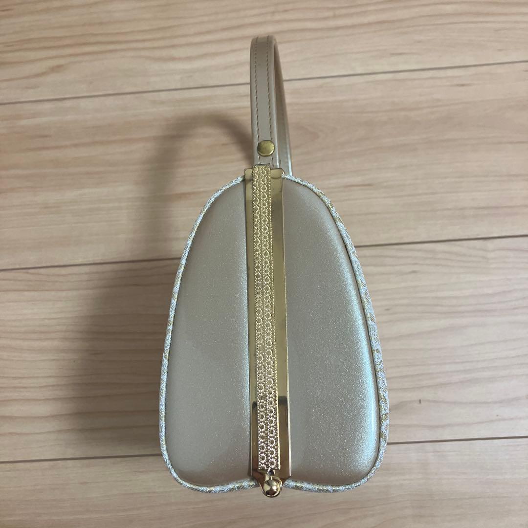 【まとめ売り】和装用バッグと草履セット 金色系